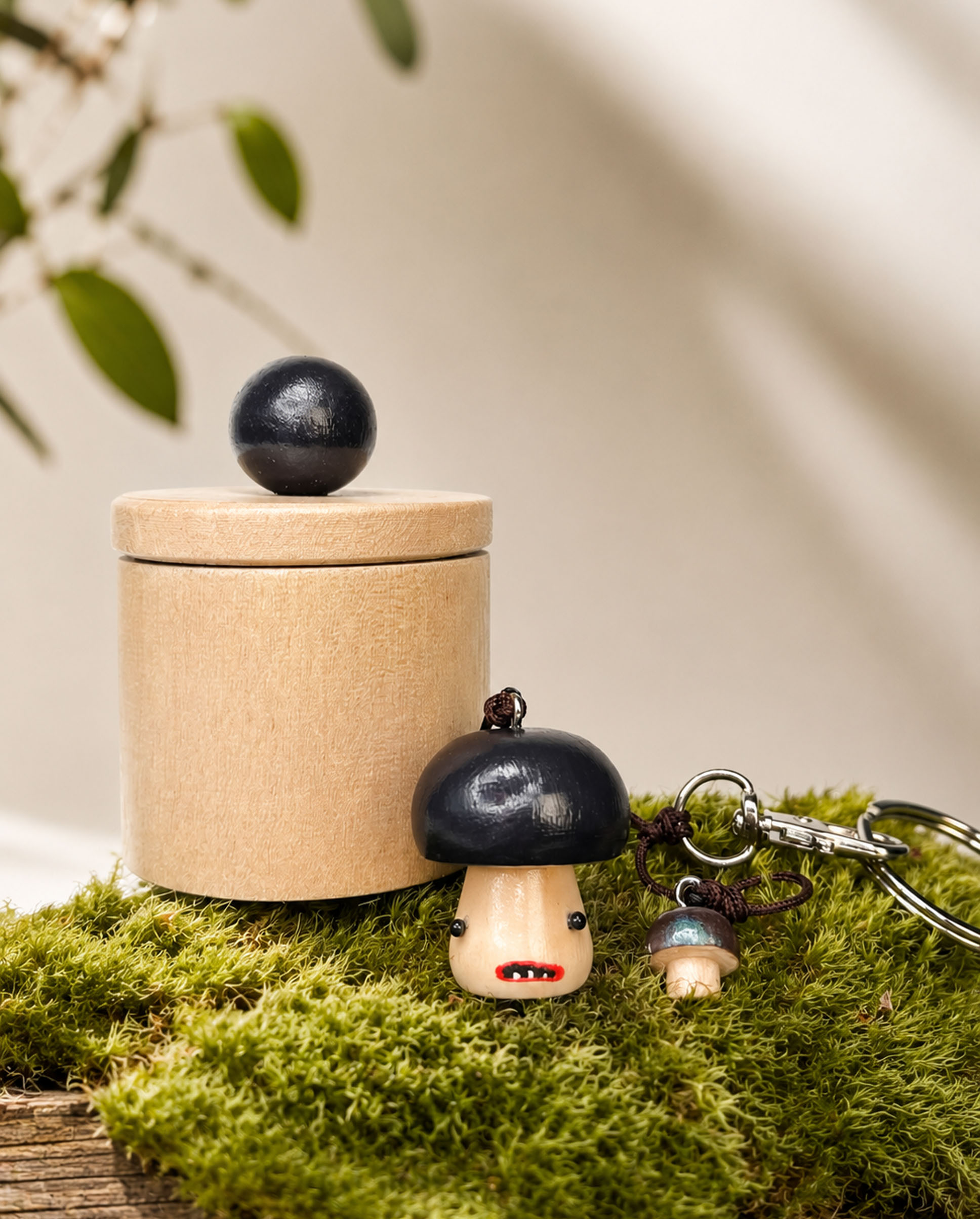 Kinoko Mushroom Keychain – Midnight Blue