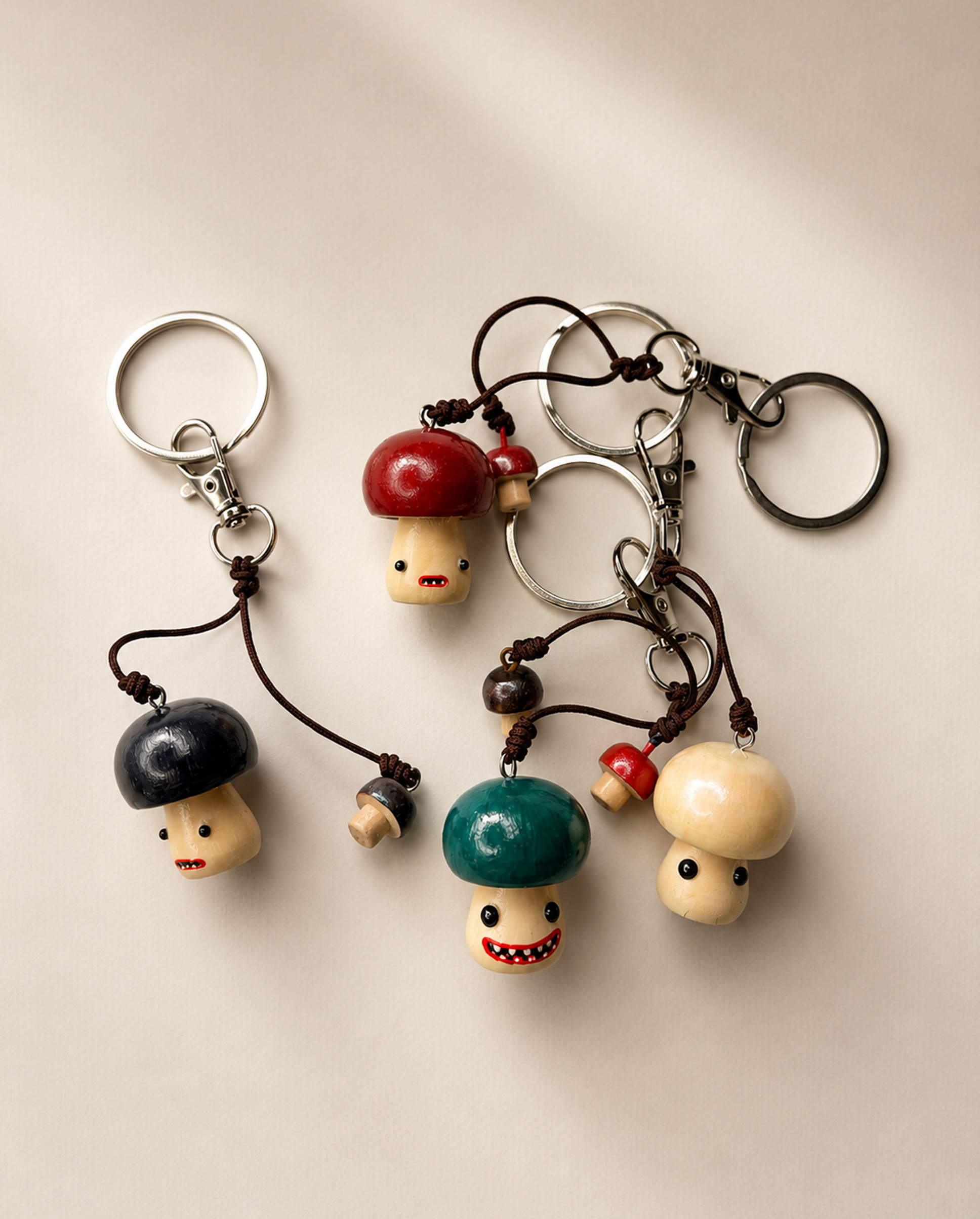 Kinoko Mushroom Keychain – Midnight Blue - Image 2
