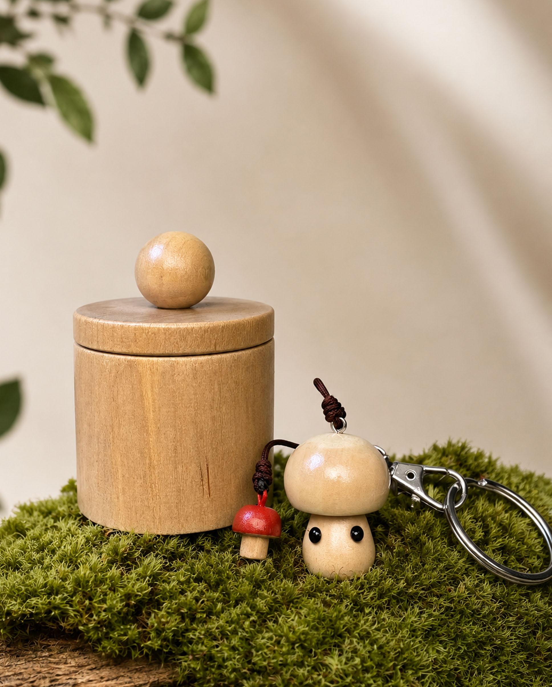 Kinoko Mushroom Keychain – Opal Wood